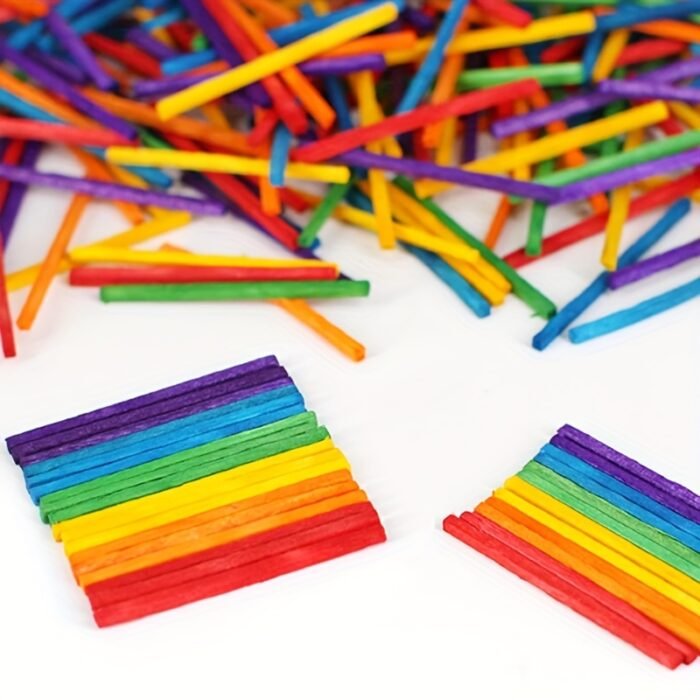 Colorful Wooden Art Sticks (500pcs/1000pcs) - Image 9