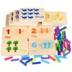 Vibrant Wooden Number Matching Game - Image 3