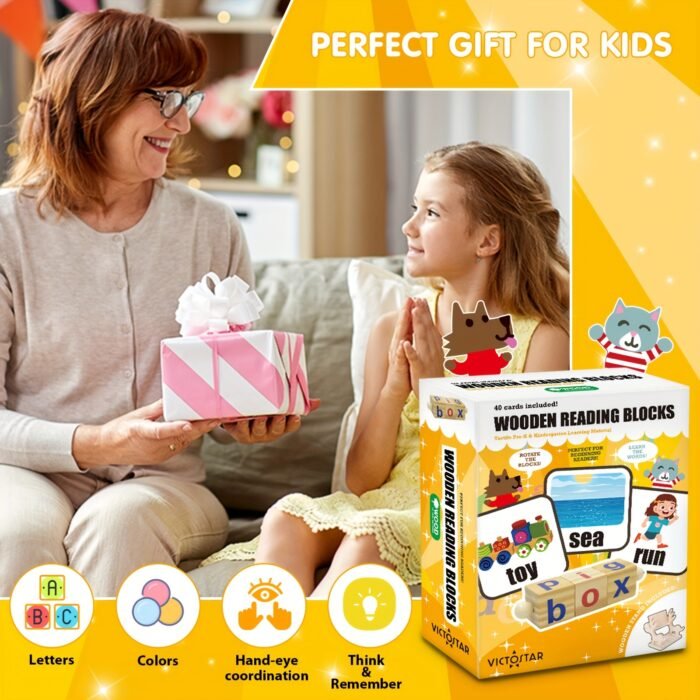 BATTOP Wooden Reading Blocks - Image 3