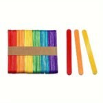 50pcs Colored Wooden Paddle Pop Sticks - Image 5