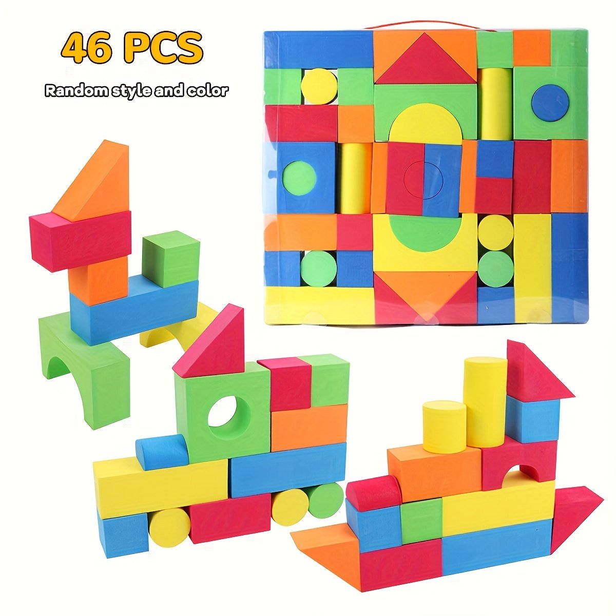 product-fancy-6ab645b5-ab2d-4acb-8b41-5c0ea9bbd791 46-piece Soft Foam Building Blocks Set - Image 5