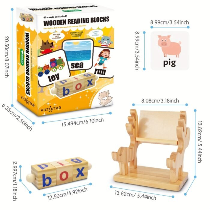 BATTOP Wooden Reading Blocks - Image 5