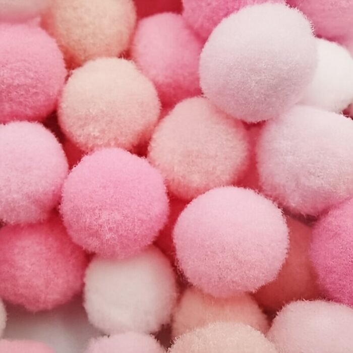 Multicolor Polyester Pom Poms - 10/15/20mm Felt Balls - Image 7