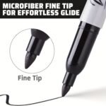 Fine Tip Black Permanent Markers (10 Pack) - Image 6