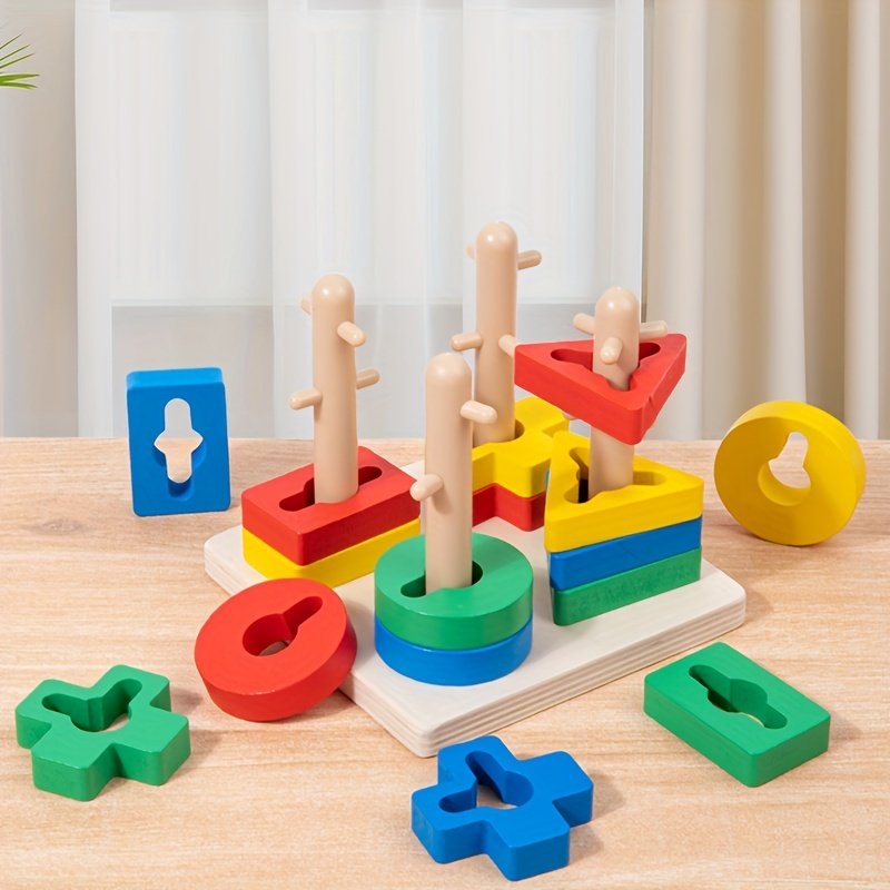 product-fancy-74d19114-7261-41d4-88a5-21ae4ddabbaf Wooden Geometric Sort & Stacker - Image 2