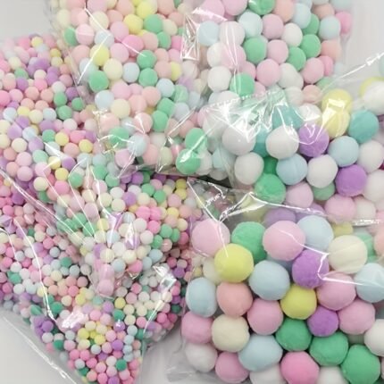 Multicolor Polyester Pom Poms - 10/15/20mm Felt Balls