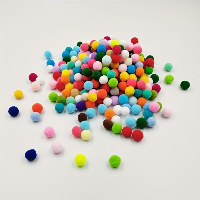 Multicolor Polyester Pom Poms - 10/15/20mm Felt Balls - Image 20