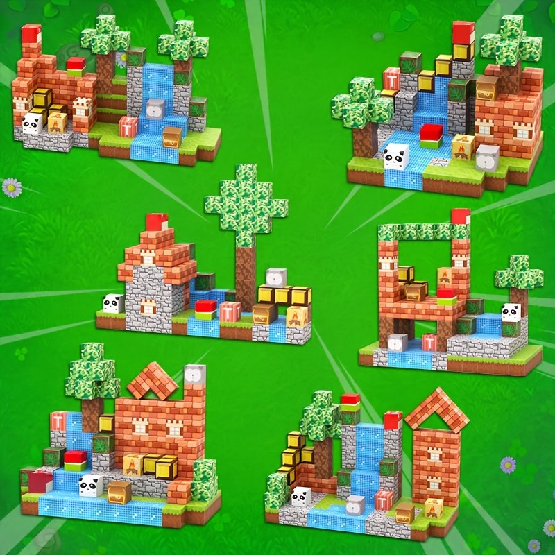 product-fancy-800a47ea-9b10-4c45-964c-bd2318ecb863 Magnetic Minecraft Blocks –  (150) (3Yr+) - Image 5