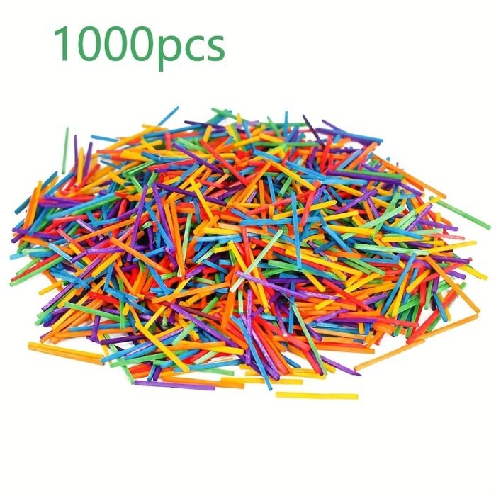 Colorful Wooden Art Sticks (500pcs/1000pcs) - Image 7