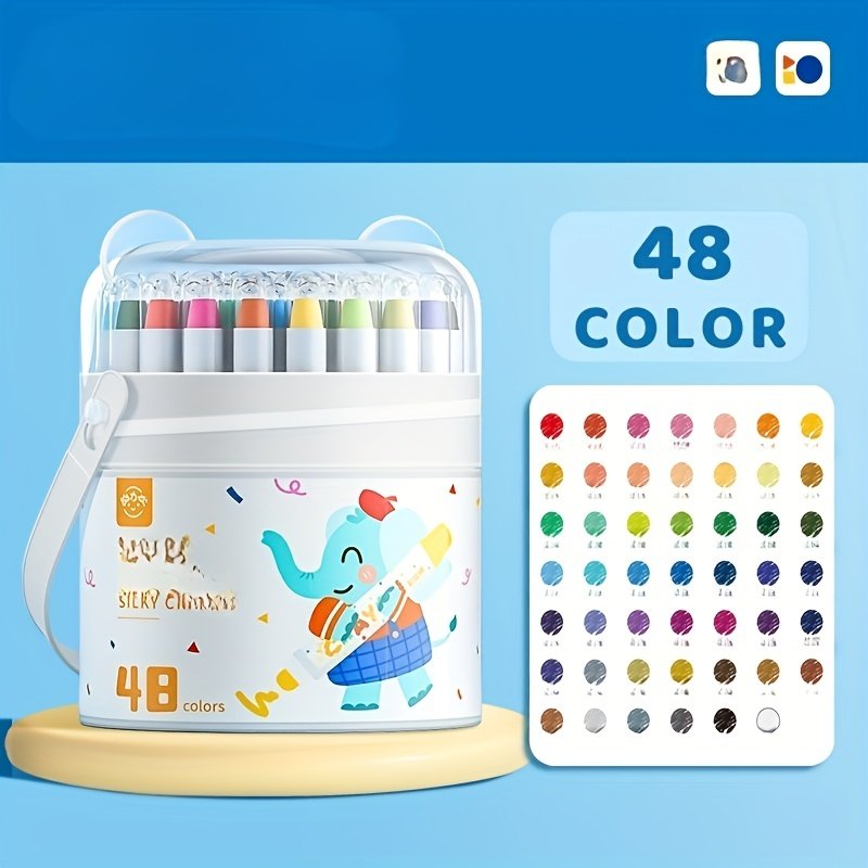 product-fancy-9274e692-415c-4fb5-8141-65e055be04d4 Crayons Oil Pastels - Non-Toxic, Washable & Safe for Hands (12/24/36/48 Packs) - Image 3
