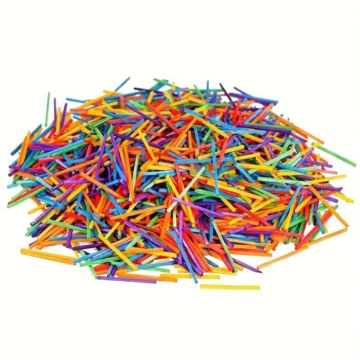 Colorful Wooden Art Sticks (500pcs/1000pcs) - Image 1