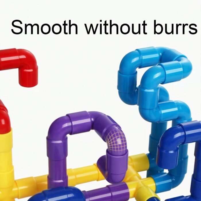 Colourful Water Pipe Building Block Set (50pcs) - Image 9