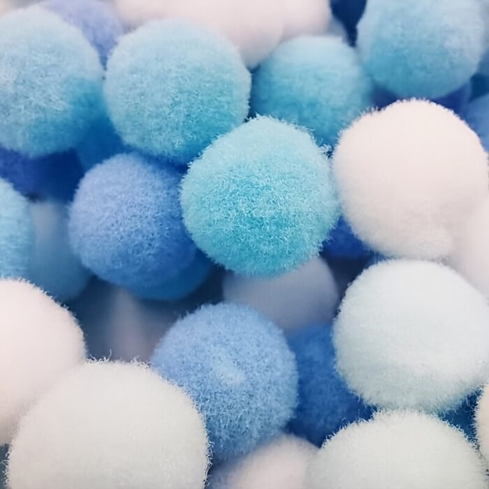 Multicolor Polyester Pom Poms - 10/15/20mm Felt Balls - Image 11