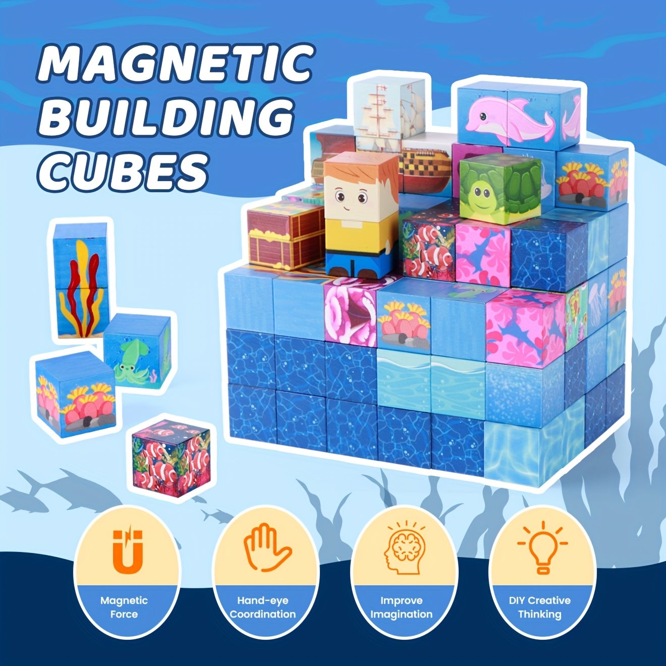 product-fancy-c70a2cd6-1d30-462c-ba33-b367db6d1147 Magnetic Blocks – Ocean World Adventure Set (100) (3Yr+) - Image 4