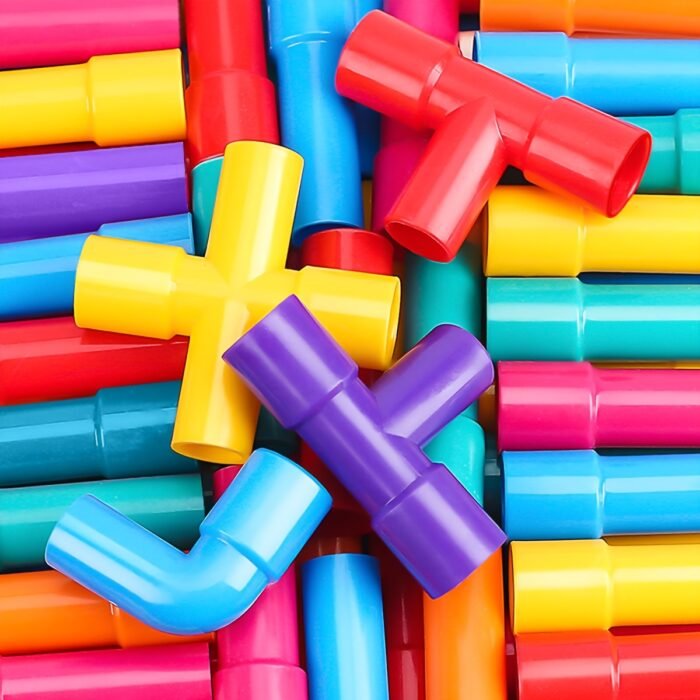 Colourful Water Pipe Building Block Set (50pcs) - Image 7