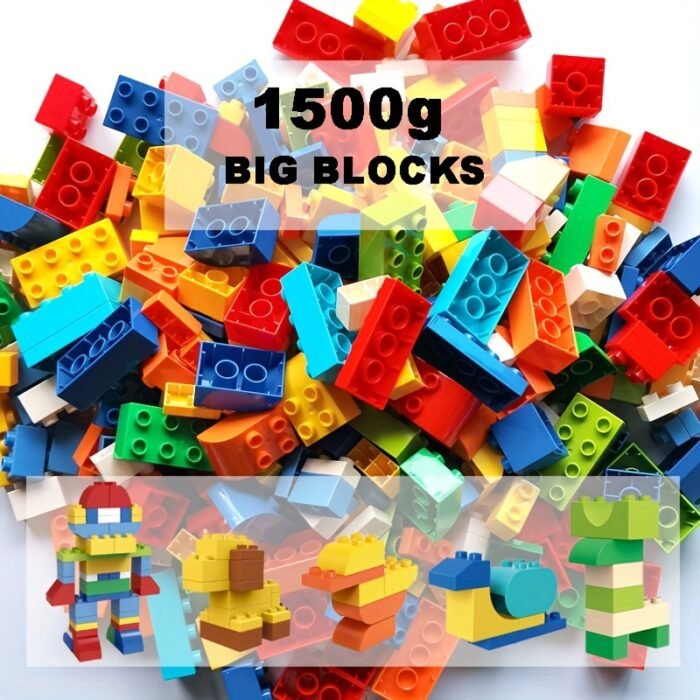 Colourful Building Blocks (1500g Bag) - Image 2