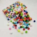 Multicolor Polyester Pom Poms - 10/15/20mm Felt Balls - Image 18
