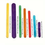 50pcs Colored Wooden Paddle Pop Sticks - Image 2