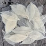 50pcs White Leaf Skeleton Set - Image 4
