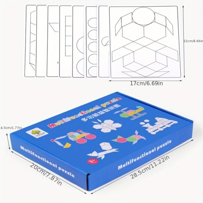 Wooden Geometric Creative Puzzle (180pcs) - Image 4