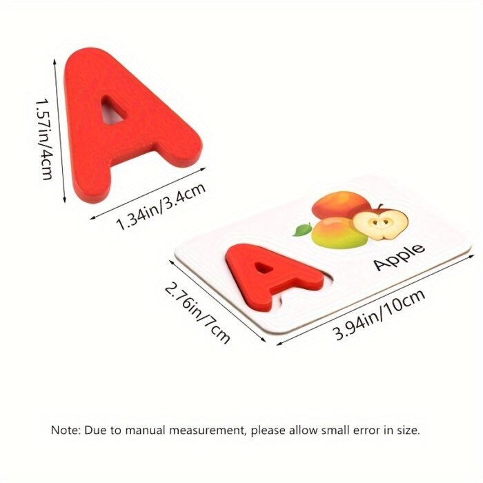 Colourful Wooden Alphabet Flashcards - Image 2