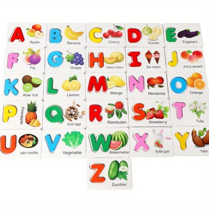 Colourful Wooden Alphabet Flashcards - Image 5
