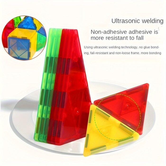 Colourful Geometric Shapes Magnet Tiles( 60/100/120pcs) - Image 4