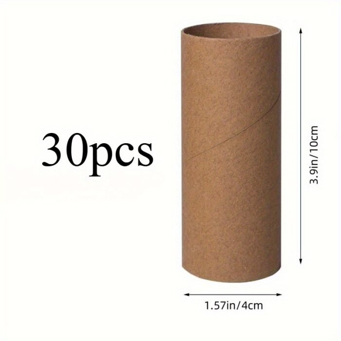 30pcs Premium Brown Cardboard Tubes, 3.99 x 9.91 cm - Image 6