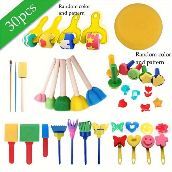 30pcs Sponge Brush Painting Tool Set - Image 2
