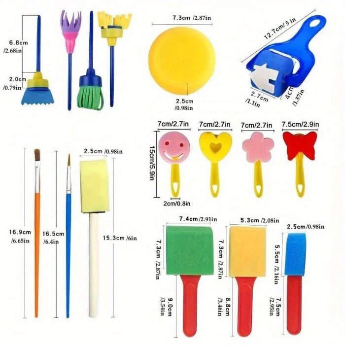 30pcs Sponge Brush Painting Tool Set - Image 3