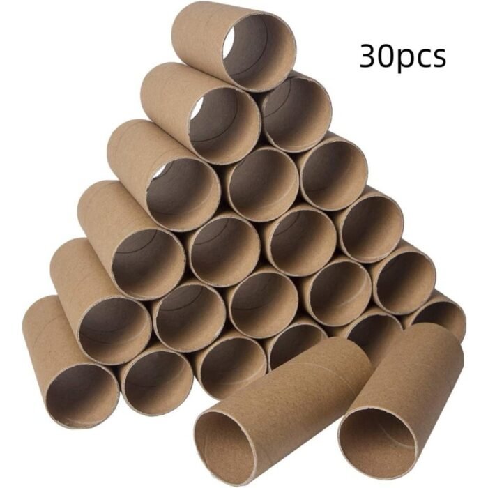 30pcs Premium Brown Cardboard Tubes, 3.99 x 9.91 cm - Image 1