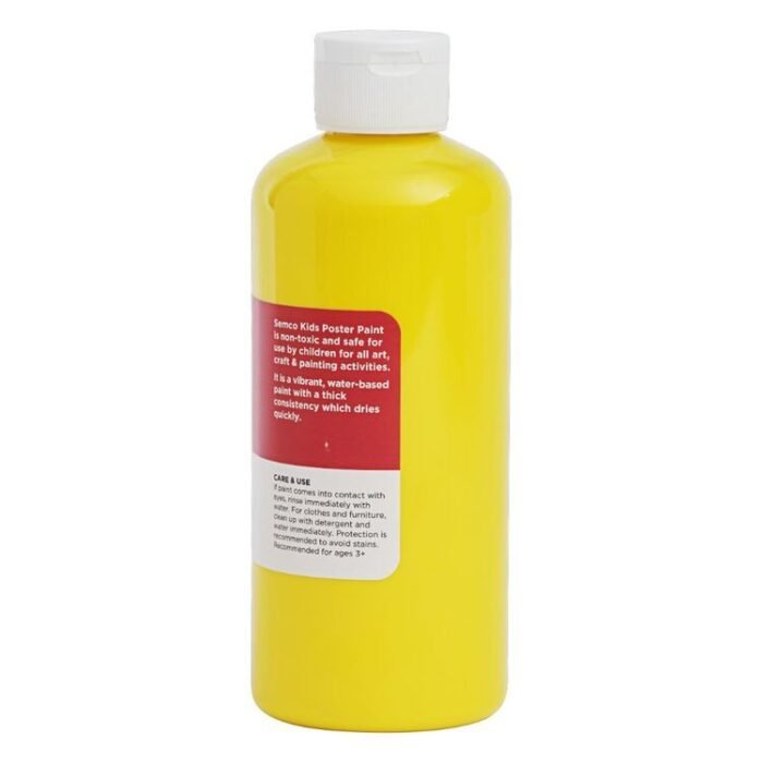 Yellow Washable Kids Poster Paint 500ml - Image 3