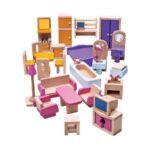 Bigjigs Toys Wooden Miniature Dollhouse Furniture Set (3Yr+) - Image 3