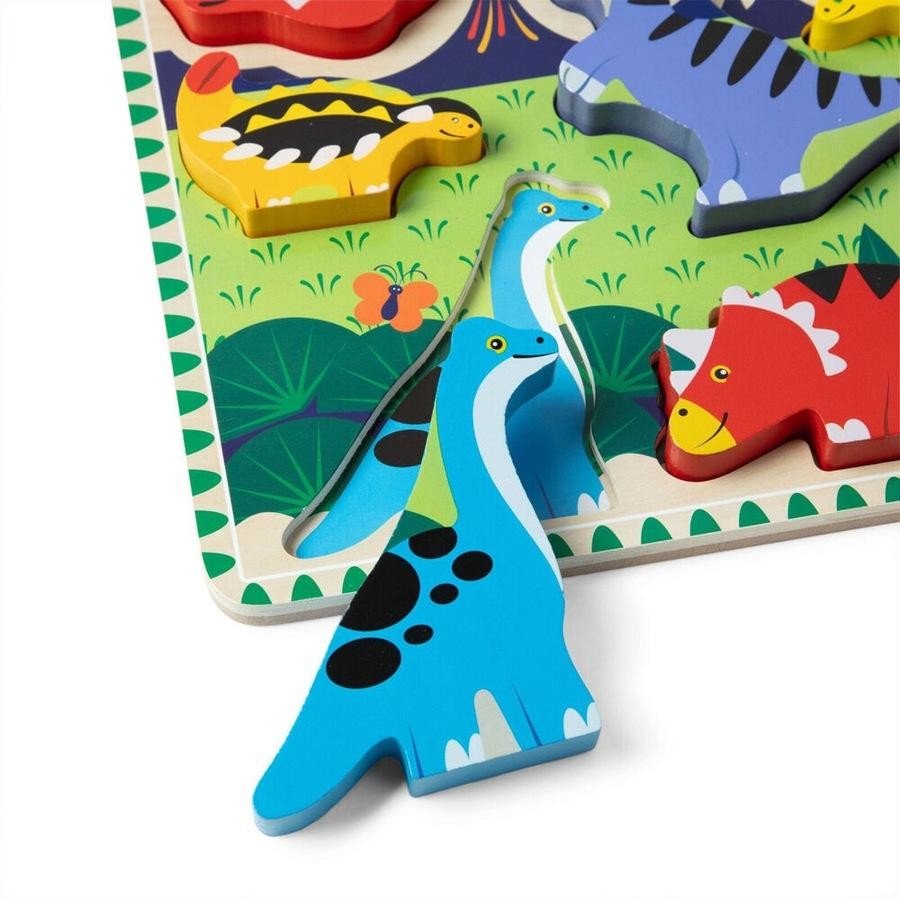 102436561387550 Melissa & Doug Dinosaurs Chunky Puzzle - Image 4