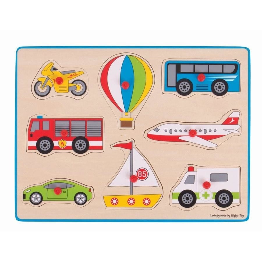 80868024516638 Bigjigs Lift Out Puzzle Transport - Image 1