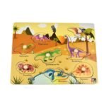 Koala Dream 2 In 1 Dinosaur Peg Wooden Puzzle