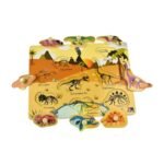 Koala Dream 2 In 1 Dinosaur Peg Wooden Puzzle - Image 3