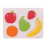 Bigjigs Toys Wooden Fruit Puzzle – 5 Pieces (18m+)