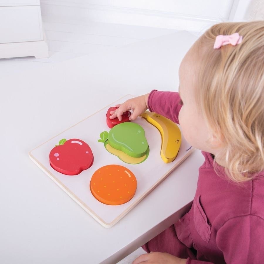 97586848006174 Bigjigs Toys Wooden Fruit Puzzle – 5 Pieces (18m+) - Image 4