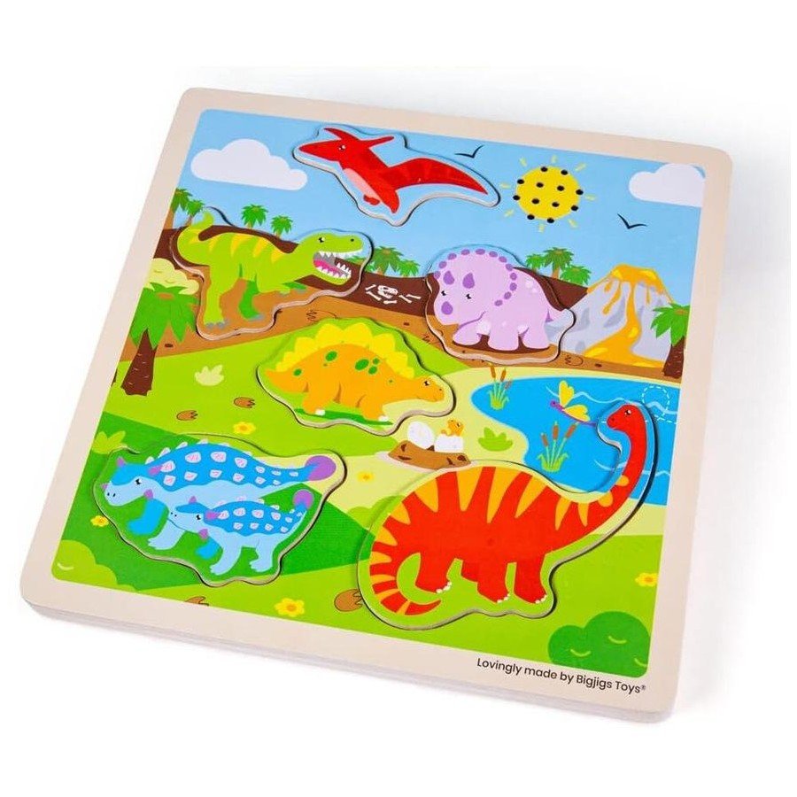 97586907742238 Bigjigs Toys 22cm Dinosaur Sound Puzzle - Image 3