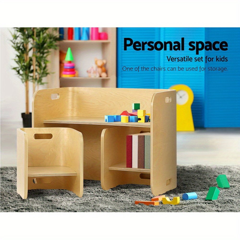 product-566d21b1-823ff13f-c09e-4288-a1be-907a79f0837f-4871c1e7582ecb348f09395b8ab2b705 Keezi 3pcs Kids Wooden Table & Chairs Set - Image 1