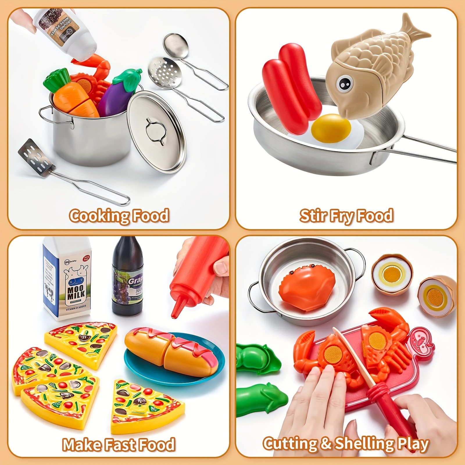 product-Fancyalgo-VirtualModelMatting-50f174ed41b50e22901b4f7352040db8 Pretend Play Kitchen Accessories Set - Image 3