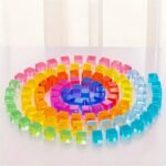 30pcs Rainbow Building Blocks – Transparent Colour Cubes - Image 4