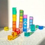 30pcs Rainbow Building Blocks – Transparent Colour Cubes - Image 5