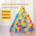 30pcs Rainbow Building Blocks – Transparent Colour Cubes - Image 6