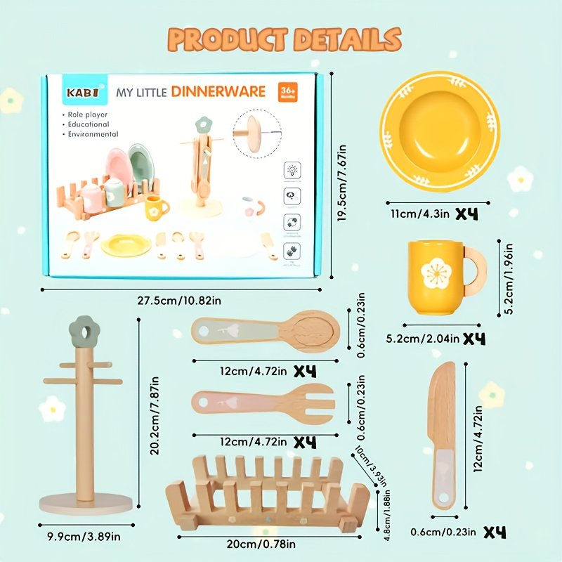 product-fancy-52933d4b-8f7e-44ce-9dd0-4816a4774659 Little Chefs Wooden Tableware Playset - Image 5