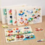 Children’s Transport & Object Wooden Puzzle Set of 4