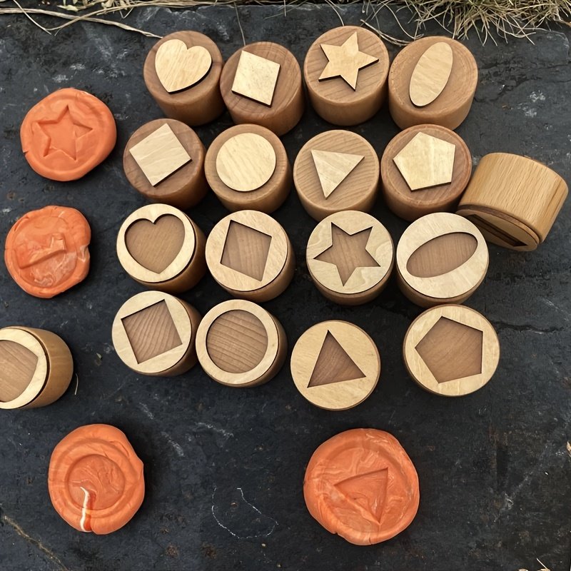 product-fancy-75ce5641-7b11-4afb-98da-5c563137c78c Wooden Shape Playdough Stamp Set - Image 1