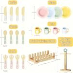 Little Chefs Wooden Tableware Playset - Image 3