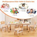 Height Adjustable Children’s Table & 4 Chairs Set - Image 2